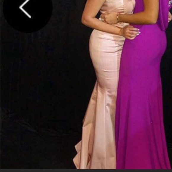 Malena strapless gown in shell - Picture 6 of 6